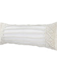 24" X 24" White Zippered Tropical Indoor Outdoor Throw Pillow