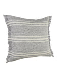 24" X 24" Gray Zippered Geometric Indoor Outdoor Throw Pillow