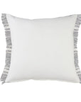 24" X 24" Gray Zippered Geometric Indoor Outdoor Throw Pillow