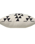 20" X 20" Black Zippered Southwestern Indoor Outdoor Throw Pillow