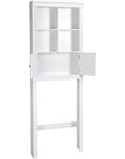 69" White Wood Double Door Over The Toilet Storage