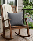 22" Granite Gray Indoor Outdoor Throw Pillow