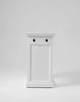 Three Piece White Solid Wood Dining Set with Two Chairs