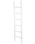 76" White Distressed Solid Wood Four Step Ladder Shelf