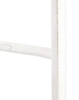 76" White Distressed Solid Wood Four Step Ladder Shelf