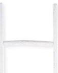 76" White Distressed Solid Wood Four Step Ladder Shelf