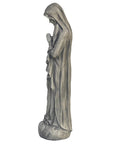 32" Gray Polyresin Virgin Mary Outdoor Statue