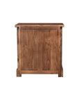 27" Dark Brown Solid Wood Three Drawer Nightstand