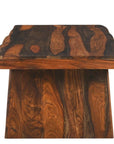51" Dark Brown Solid Wood Sled Coffee Table
