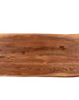 51" Brown Solid Wood Sled Coffee Table