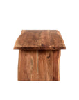 51" Brown Solid Wood Sled Coffee Table