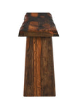 60" Dark Brown Solid Wood Frame Console Table