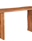 57" Chestnut Solid Wood Sled Console Table