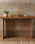 57" Chestnut Solid Wood Sled Console Table