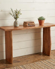 57" Chestnut Solid Wood Sled Console Table