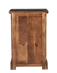 30" Dark Brown Solid Wood Three Drawer Live Edge Filing Cabinet
