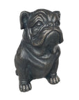 16" Black Polyresin Dog Outdoor Statue