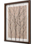 Whispering Forest Gold Framed Print Wall Art