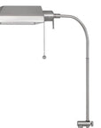 57" Nickel Adjustable Traditional Shaped Floor Lamp With Nickel Square Shade