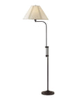 68" Bronze Adjustable Traditional Shaped Floor Lamp With Beige Empire Shade