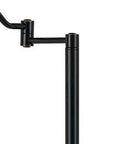 60" Bronze Swing Arm Floor Lamp With Beige Fabric Empire Shade