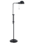 58" Bronze Adjustable Traditional Shaped Floor Lamp With Bronze Dome Shade