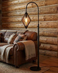 67" Black Traditional Shaped Floor Lamp