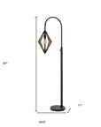 67" Black Traditional Shaped Floor Lamp