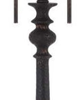 63" Rust Two Light Floor Lamp With Beige Fabric Square Shade