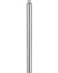 61" Chrome Tray Table Floor Lamp With White Transparent Glass Square Shade