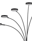 82" Bronze Five Light Led Arc Floor Lamp