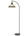 65" Bronze Traditional Shaped Floor Lamp With White Empire Shade
