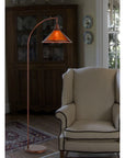 65" Rusted Traditional Shaped Floor Lamp With Rust Empire Shade