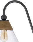 71" Brown Traditional Shaped Floor Lamp With Clear Transparent Glass Empire Shade
