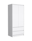 Two Piece White Bedroom Set