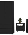 Three Piece Black Bedroom Set