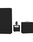 Three Piece Black Bedroom Set