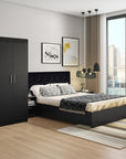Two Piece Black Bedroom Set
