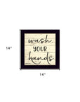 Wash Your Hands Black Framed Print Bathroom Wall Art