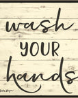 Wash Your Hands Black Framed Bathroom Wall Art
