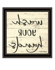 Wash Your Hands Black Framed Bathroom Wall Art