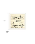 Wash Your Hands Black Framed Bathroom Wall Art