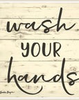 Wash Your Hands Black Framed Bathroom Wall Art