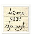 Wash Your Hands Black Framed Bathroom Wall Art