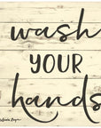 Wash Your Hands Black Framed Bathroom Wall Art