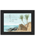 WILD AND FREE JUST LIKE THE SEA Black Framed Print Wall Art