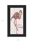 You are so loved Flamingo Black Framed Wall Art