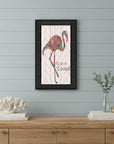 You are so loved Flamingo Black Framed Wall Art