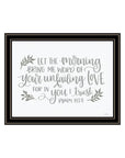 Your Unfailing Love Black Framed Print Wall Art