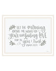 Your Unfailing Love Black Framed Print Wall Art